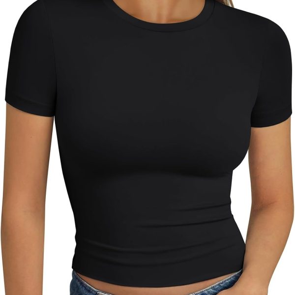 Womens Short Sleeve T Shirt Buttery Soft Summer Tops Basic Tees
