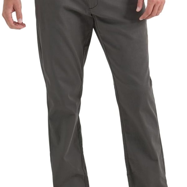 Men extreme motion flat front pants, relaxed taper