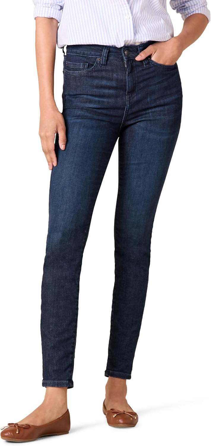 Women High Rise Skinny Jean Pants, Dark Wash