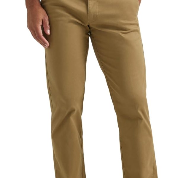 Men extreme motion flat front pants, regular straight