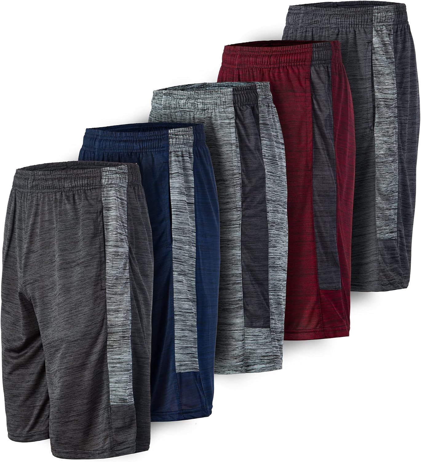 5 Pack Dry Fit Active Performance Shorts